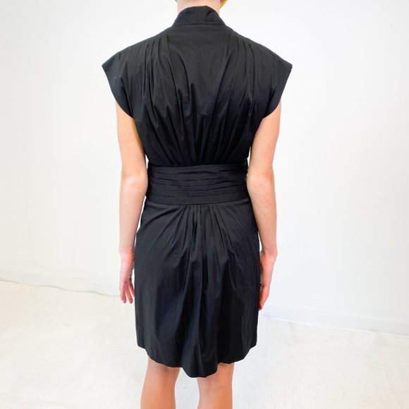 Anthropologie Dress BCBGMaxAzria 0 Kimono Wrap Belt Mini Black - Picture 5 of 11